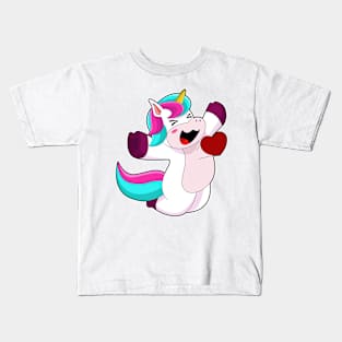 Unicorn with Heart Kids T-Shirt